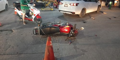 Motociclista resulta gravemente herido tras choque en el centro de Rioverde