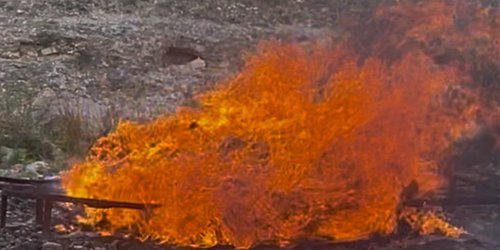 Incineran más de 17 kilos de narcóticos decomisados en SLP