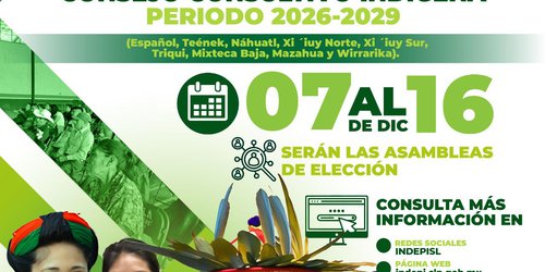 Gobierno Estatal convoca a elección del Consejo Consultivo Indígena