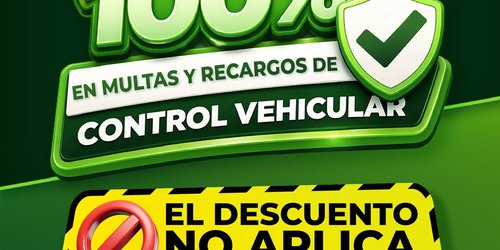 Descuentos en multas de control vehicular solo aplica en línea y bancos