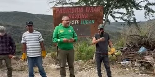 Ayuntamiento de Lagunillas limpia basurero clandestino y advierte sanciones a infractores