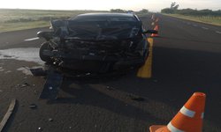 Policía estatal herido en aparatoso choque