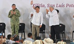 AMLO respalda a Gallardo en la Huasteca por programas sociales