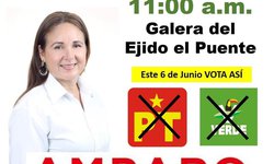 Candidata del PT y PVEM Amparo Charles, abre campaña este domingo en Santa Catarina