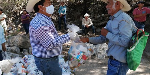 Refuerza prevención Oscar Bautista en entrega de apoyos alimentarios