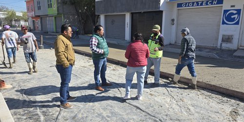 Avanza obra de calle Mineros que realiza Gobierno de Gallardo