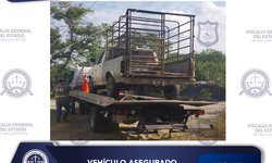 FGESLP recupera camioneta en investigación por abigeato en la Huasteca