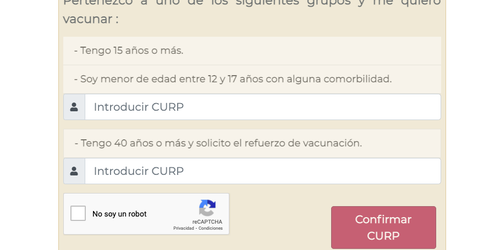 Habilitan registro para vacuna covid de refuerzo para 40 años y más