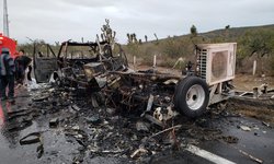 Incendio de casa rodante de familia poblana cerca de Cerritos