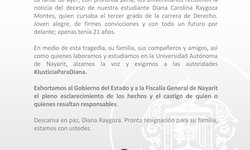 Diana Raygoza, alumna de la Universidad Autónoma de Nayarit, fue herida 39 veces antes de morir: Fiscalía