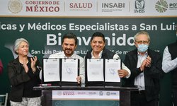 Apuntalan Gobierno y Federación, modelo de salud a favor de las y los potosinos