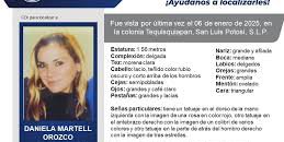 Informan avances en la investigación para localizar a Daniela Martell