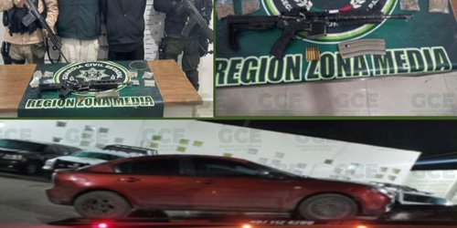 Detienen a dos objetivos criminales en Puente del Carmen con fusil de asalto
