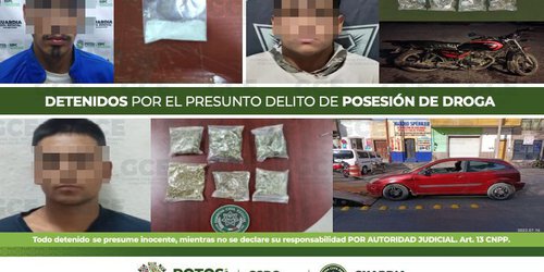 Por presunta posesión de droga, Guardia Civil detiene a 8 personas