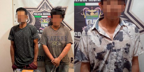 Capturan a tres sujetos por robo de batería de tractocamión en Llanitos