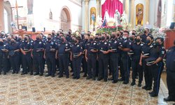 Ofrecen misa por el Día del Policía en parroquia de Santa Catarina
