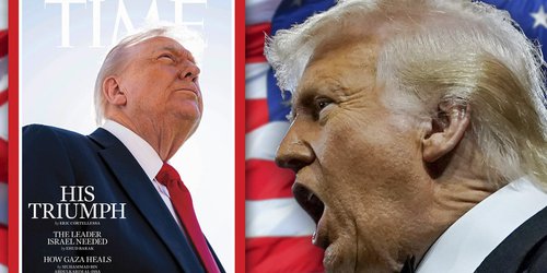 Trump se queja de su foto en la portada de la revista Time: Me 'borraron' el pelo