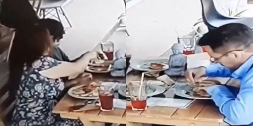 Cachan a familia poniendo cabello en su comida para no pagar