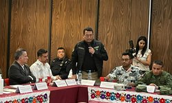 Seguridad de SLP en Mesa de Paz celebrada en Huejutla