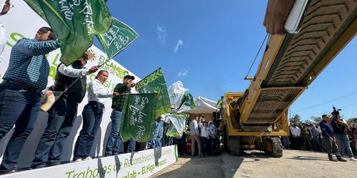 El gobernador Ricardo Gallardo inicia rehabilitación de carretera San Vicente-El Higo