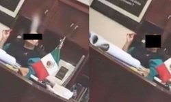 Captan al hijo de AMLO supuestamente fumando en oficina de Palacio Nacional