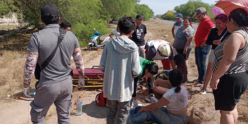 Dos jovencitas heridas en accidente de moto en carretera SCA