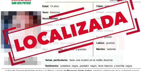 Localizan a adolescente de 13 años que duró una semana extraviada