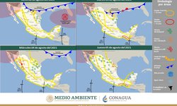 Pronostican chubascos con actividad eléctrica durante la semana en regiones de SLP