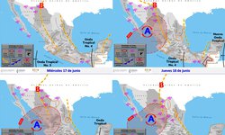 La Onda Tropical No. 4 y dos canales de baja presión originarán lluvias durante la semana en regiones de San Luis Potosí