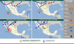 Frente frío ingresará en el noroeste de la República Mexicana el día miércoles