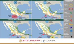 Prevén chubascos vespertinos y lluvias, descargas eléctricas y posible granizo