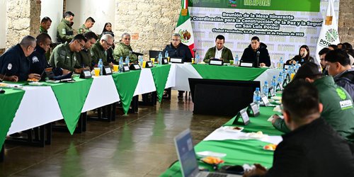 Ricardo Gallardo encabeza mesa de seguridad en la región media
