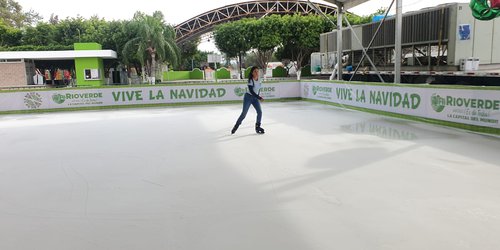 Todo listo para la pista de hielo en Rioverde este miércoles