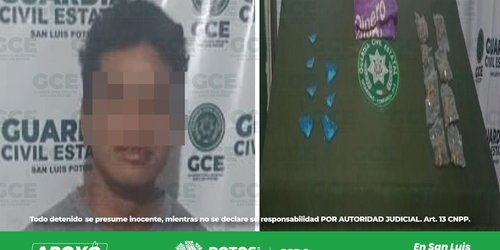 Guardia Civil Estatal detiene a presunto vendedor de droga con 14 dosis de enervantes