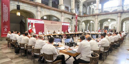 San Luis Potosí expone estrategia en asamblea nacional de Secretarios de Seguridad en Oaxaca