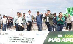 Ricardo Gallardo encabeza arranque de obras de Walmart en Rioverde