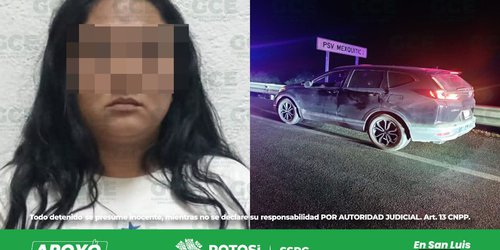 Capturan a mujer dedicada al robo de vehículos