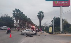 Choque frente a tienda Soriana, dejó un lesionado