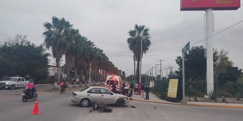Choque frente a tienda Soriana, dejó un lesionado