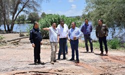 Gobernador Ricardo Gallardo supervisa ampliación del Río Santiago