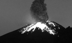 Intensa actividad del volcán Popocatépetl hoy 15 de septiembre