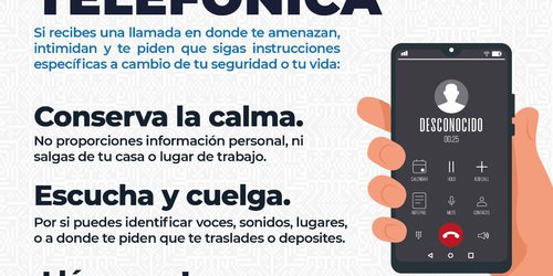 Alerta SSPE por número de teléfono utilizado para extorsiones