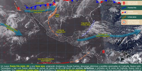 Se aproxima gran Masa de Aire Frío a México; nuevo Frente Frío azotará con heladas de -5 grados y lluvias en estos estados