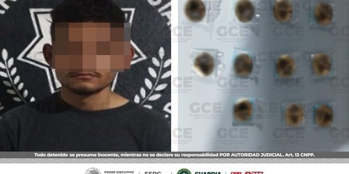 Agentes de guardia civil estatal detienen a presunto narcomenudista
