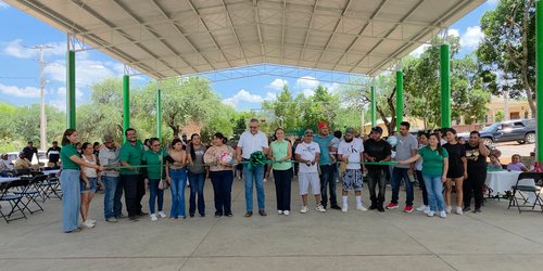 Entregan techado de cancha de usos múltiples en El Quelitalillo, Lagunillas
