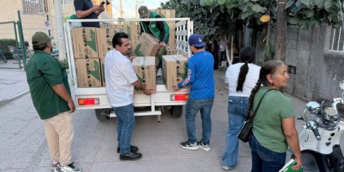 Avanza entrega de despensas alimentarias casa por casa en Ciudad Fernández