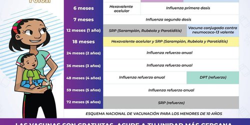 Necesario completar esquemas de vacunación en niñas y niños
