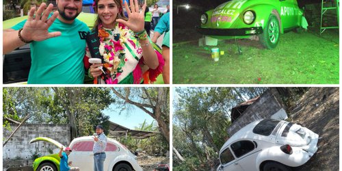 La historia detrás del “vocho”, que un joven de San Vicente obsequió a Ruth González