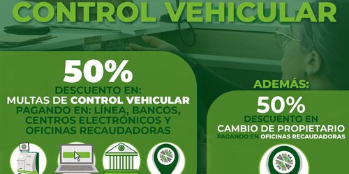 Anuncian descuentos en multas vehiculares hasta del 50 por ciento