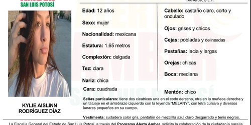 No hallan a niña de 12 años desaparecida en Rioverde